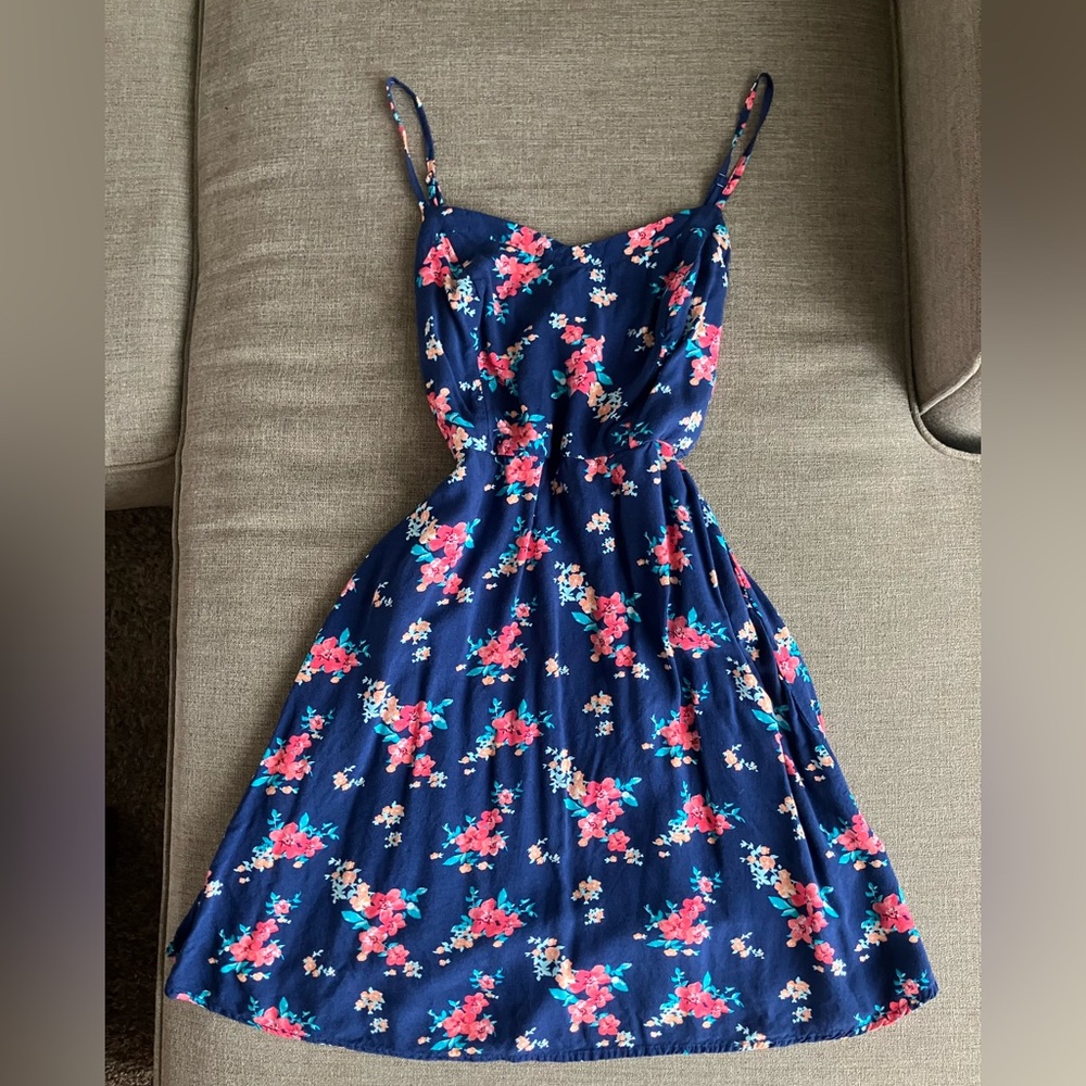 SO Navy Floral Dress
